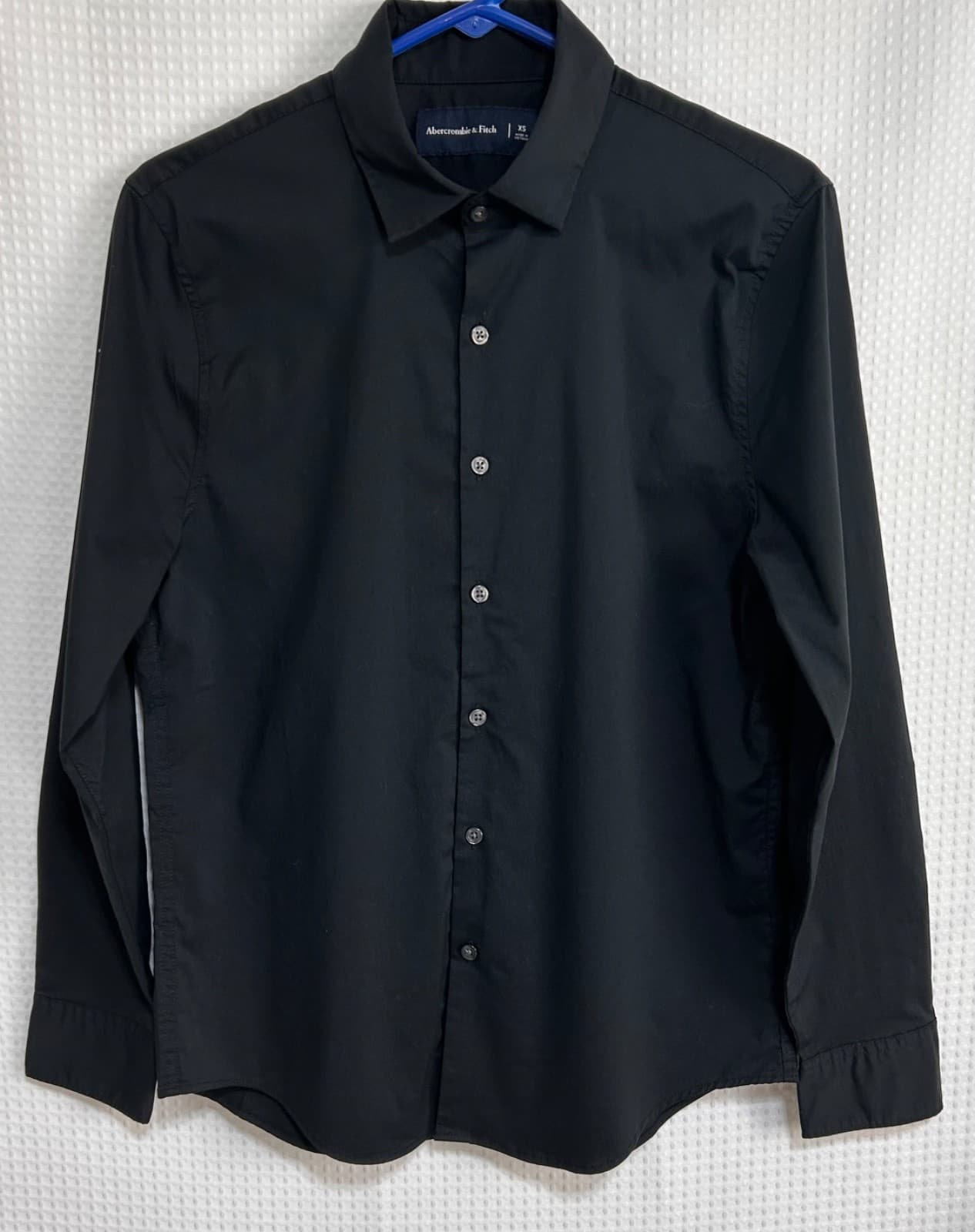 Abercrombie & Fitch Men size XS Work Dress Suit Formal Shirt Button Up Black x - Thumbnail 4