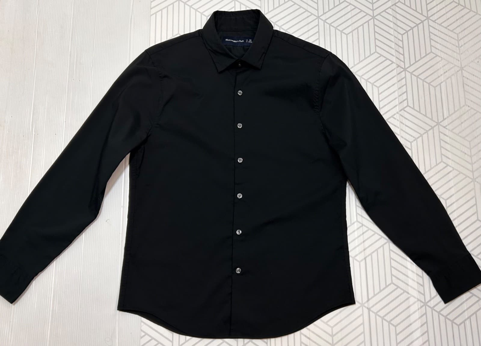 Abercrombie & Fitch Men size XS Work Dress Suit Formal Shirt Button Up Black x - Thumbnail 14