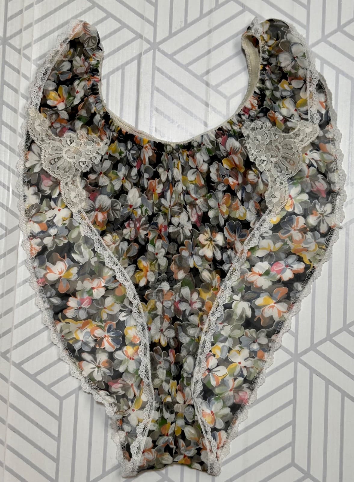 Vintage 70's Christian Dior Saks 5th Floral Lace Panties Underwear Size 4 Small - Thumbnail 9