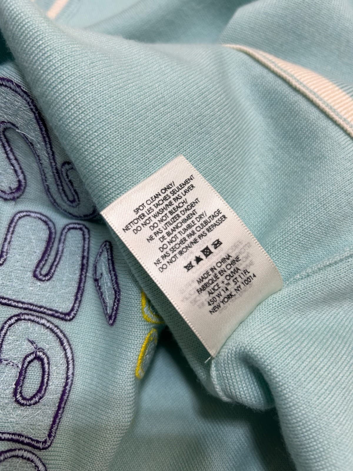 $495 Alice + Olivia size L Merino Wool Gleeson Apres Pullover Sweater Preppy a - Thumbnail 4