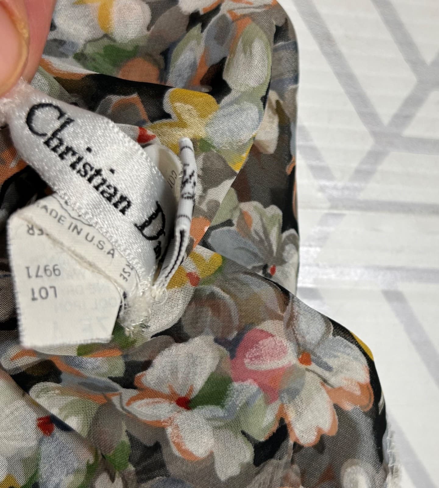 Vintage 70's Christian Dior Saks 5th Floral Lace Panties Underwear Size 4 Small - Thumbnail 6