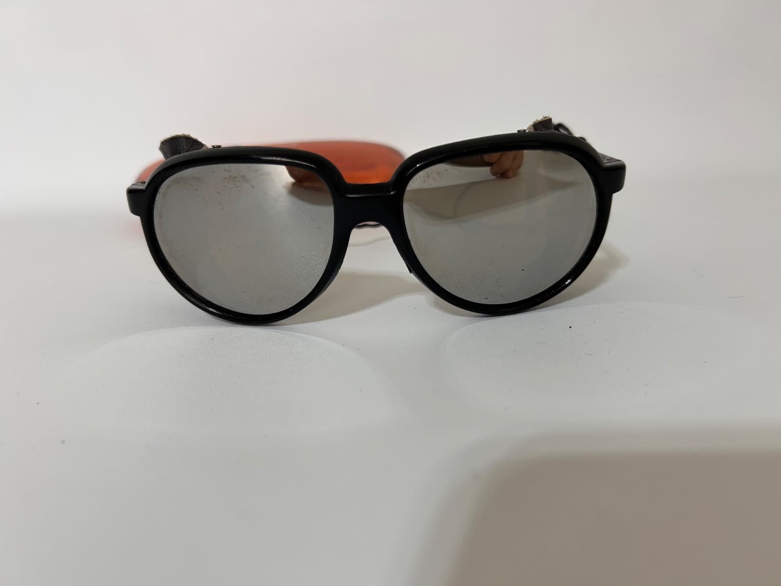 Bolle Nylon Cable Hook Leather Shields Skiing Sunglasses Made In France - Thumbnail 11