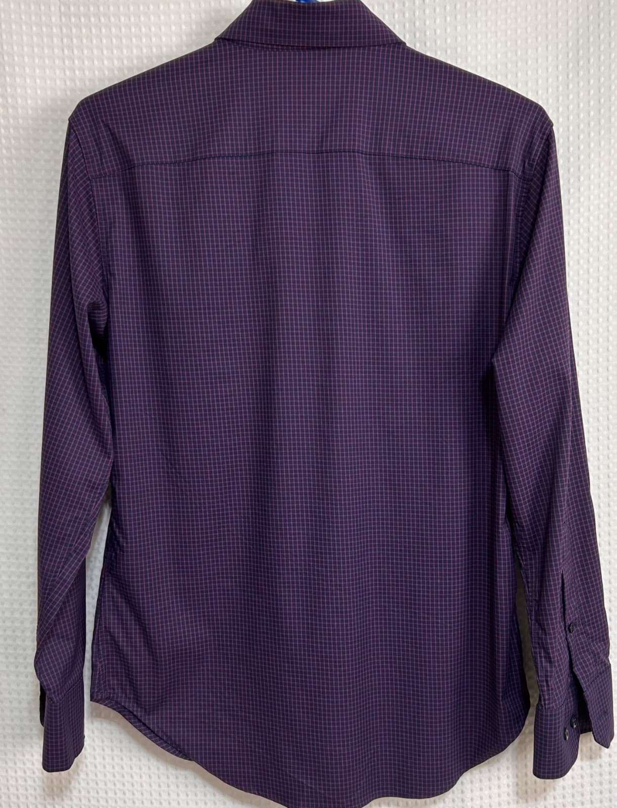 Bonobos Slim Fit Short Long Sleeve Dress Shirt Men XS Fit Blue Plaid Pink x - Thumbnail 2