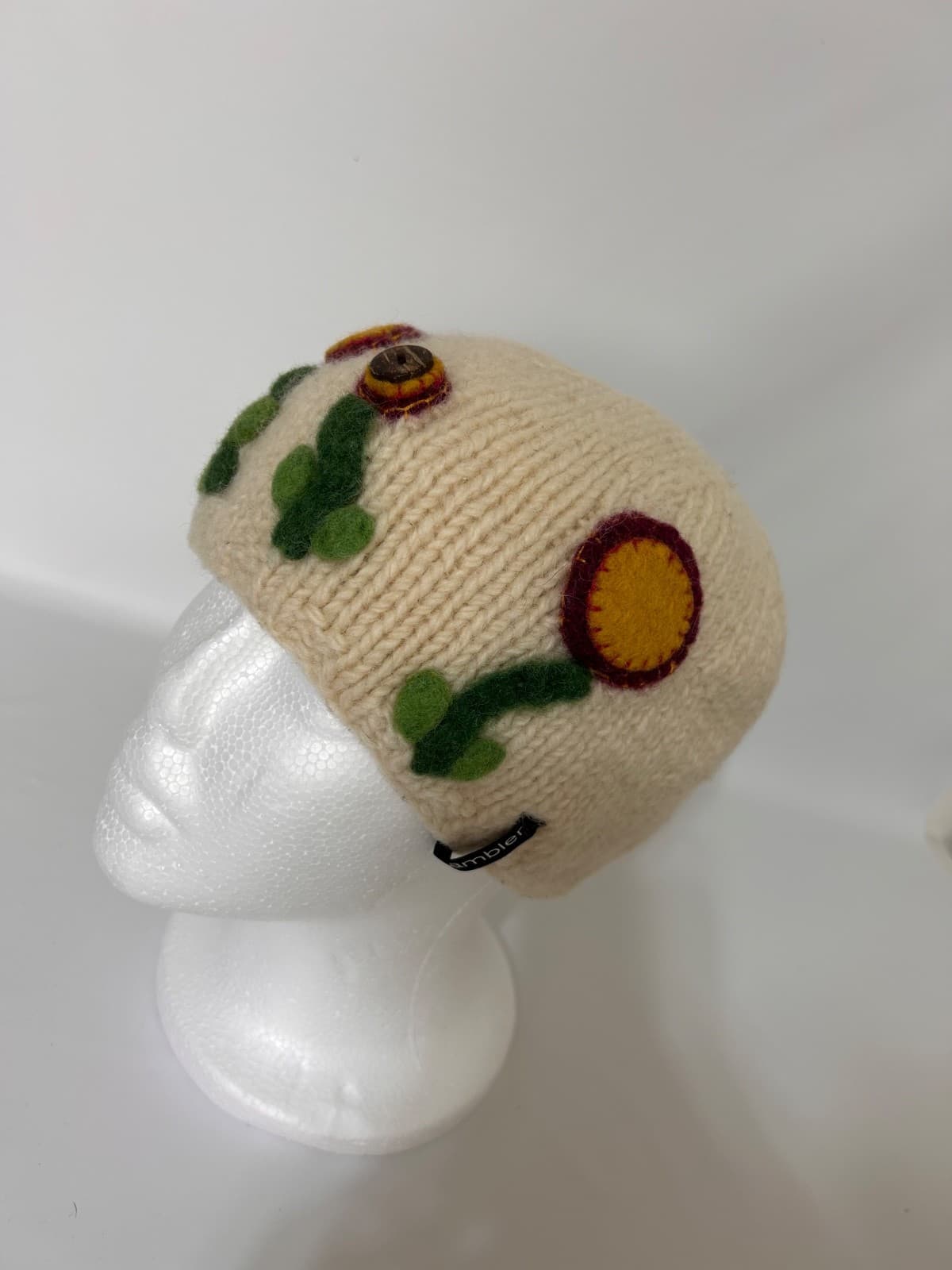 Ambler Mountain Floral Wool Hat Beanie Womens or Kids Embroidered - Thumbnail 10