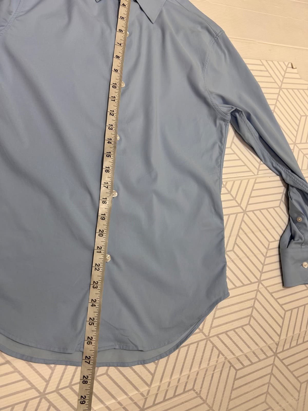 Bonobos Slim Fit Short Long Sleeve Dress Shirt Men XS Fit Blue Performance x - Thumbnail 7