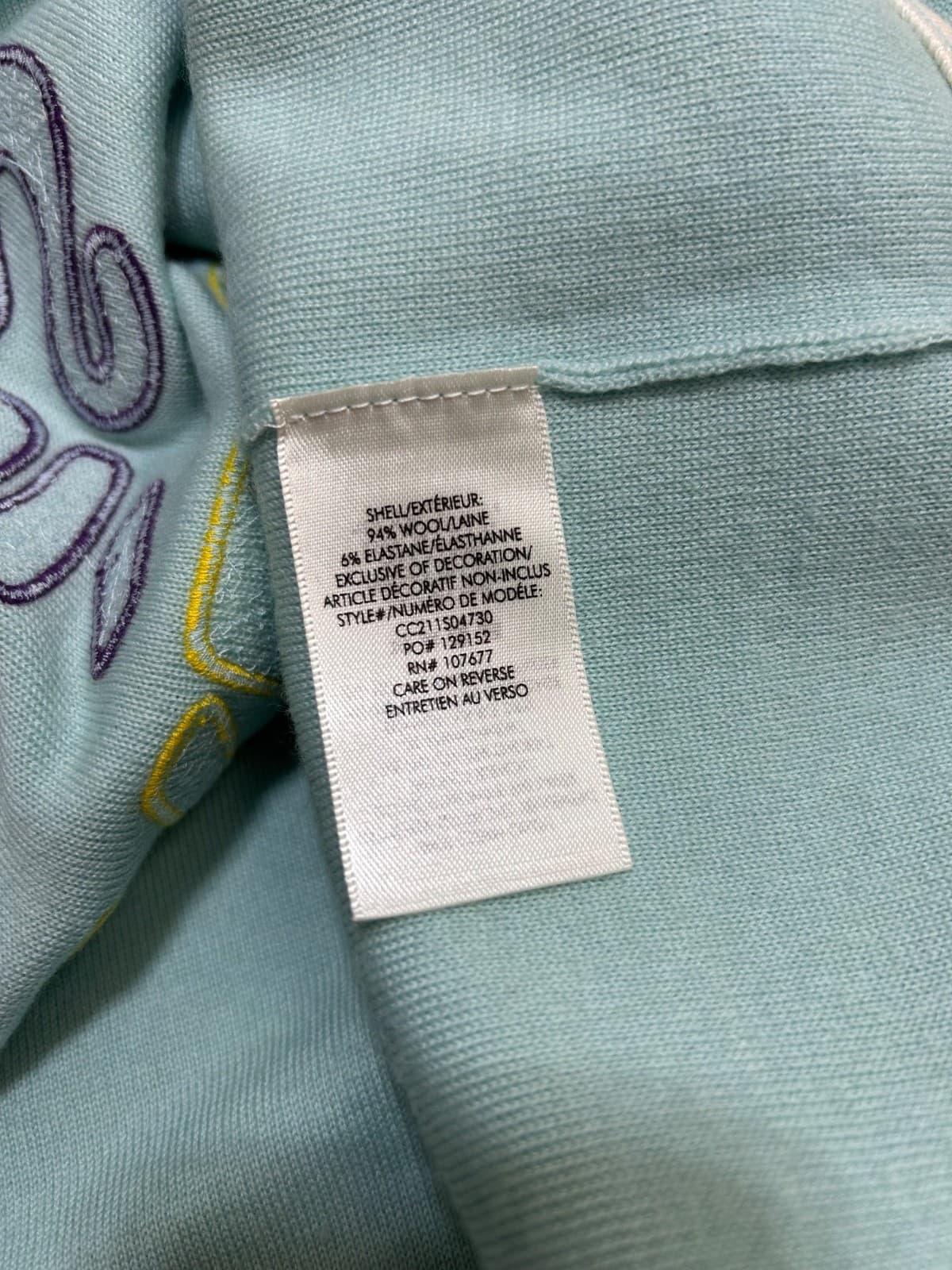 $495 Alice + Olivia size L Merino Wool Gleeson Apres Pullover Sweater Preppy a - Thumbnail 5