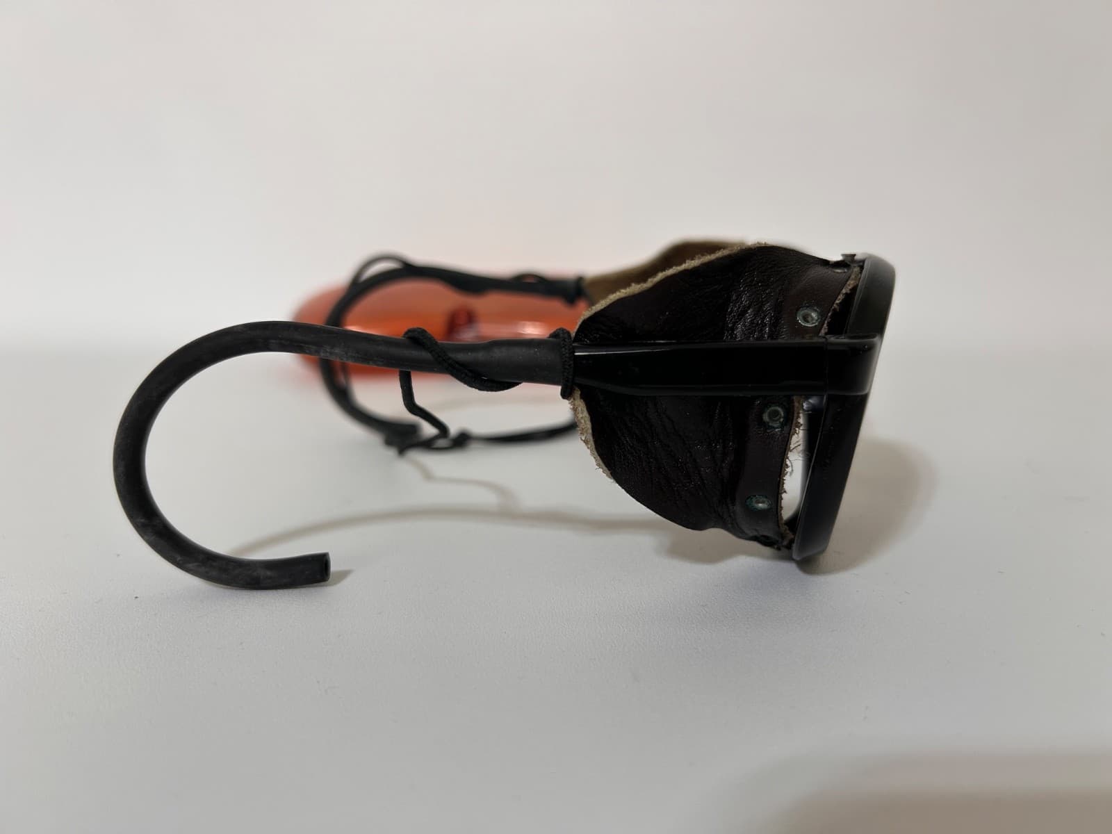 Bolle Nylon Cable Hook Leather Shields Skiing Sunglasses Made In France - Thumbnail 7