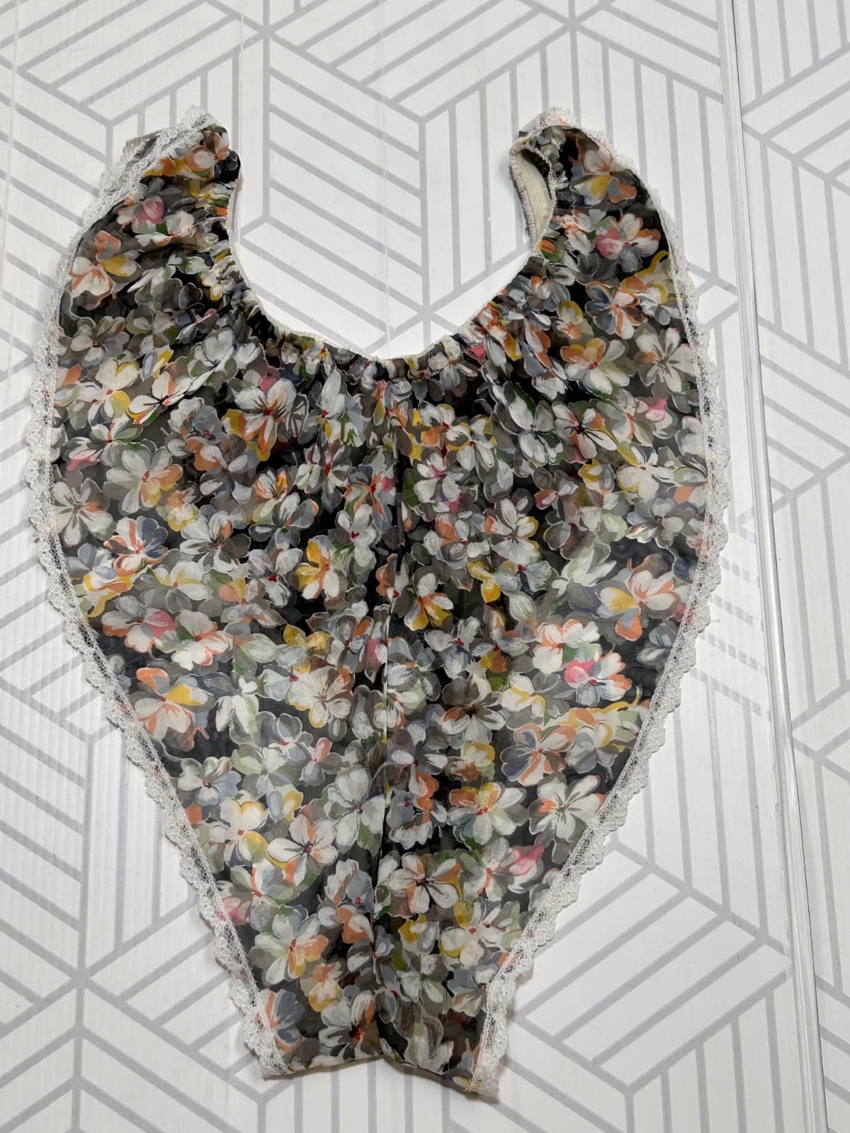Vintage 70's Christian Dior Saks 5th Floral Lace Panties Underwear Size 4 Small - Thumbnail 2