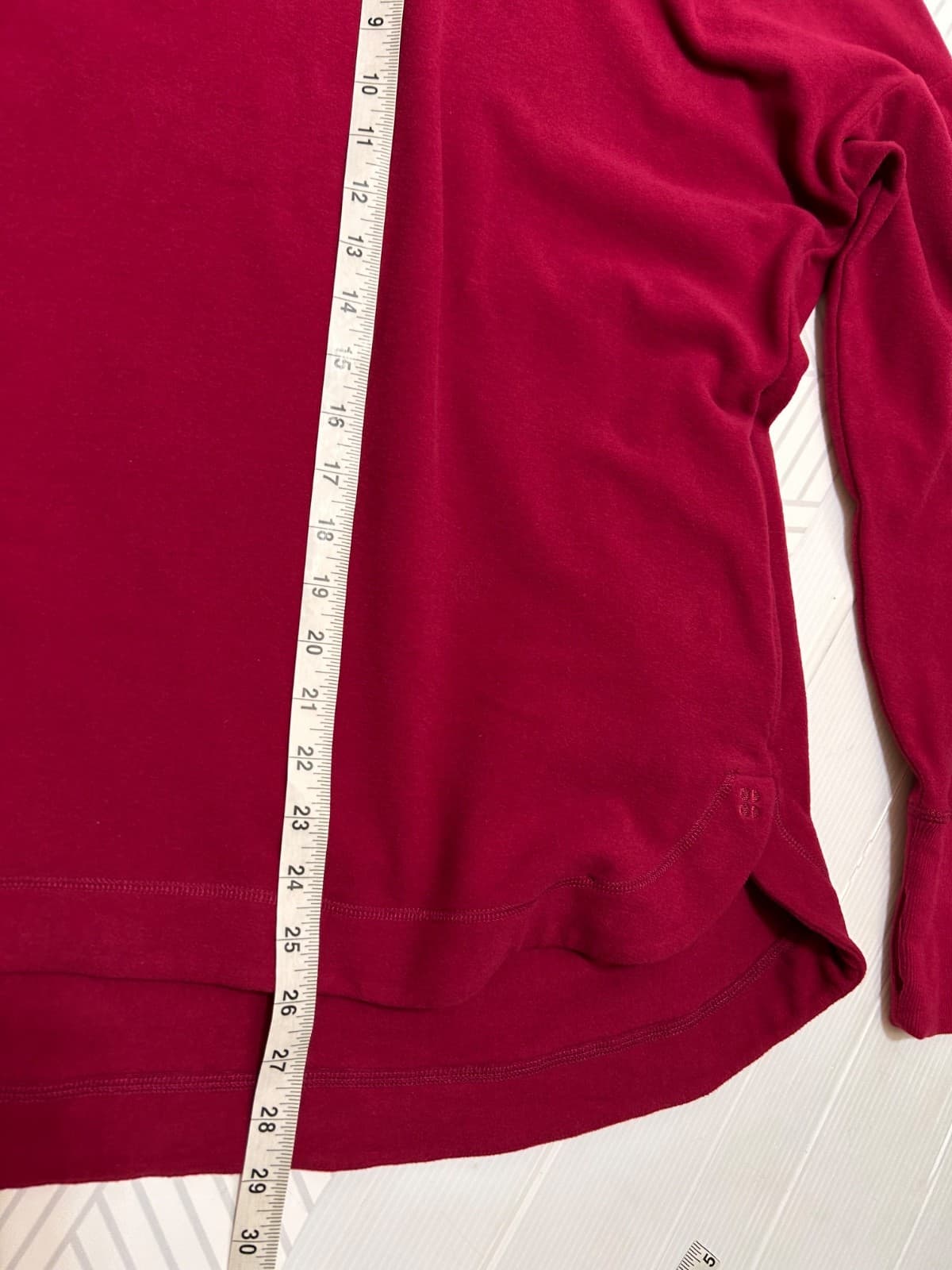 $144 NWT Sweaty Betty Women's size L Hoodie Pockets Pullover Escape Red Fleece d - Thumbnail 5