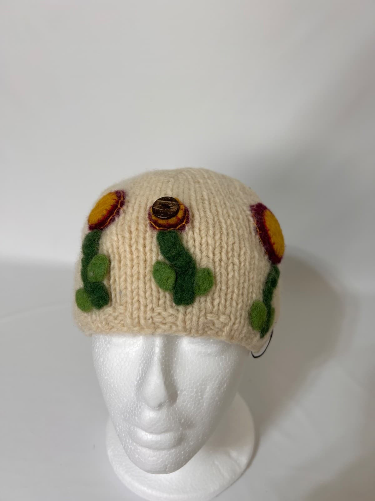 Ambler Mountain Floral Wool Hat Beanie Womens or Kids Embroidered - Thumbnail 11