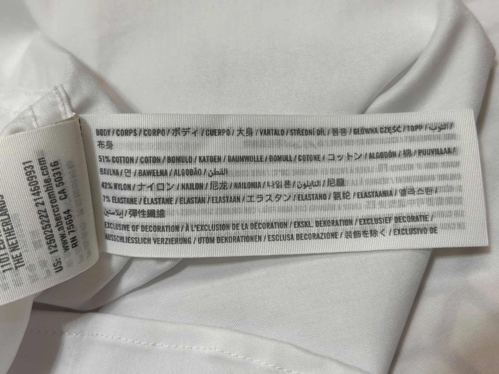 Abercrombie & Fitch Men size XS Work Dress Suit Formal Shirt Button Up White x - Thumbnail 6