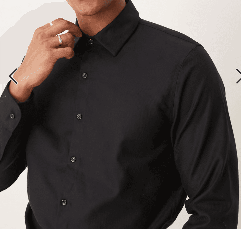 Abercrombie & Fitch Men size XS Work Dress Suiting Shirt Button Up Black x - Thumbnail 2