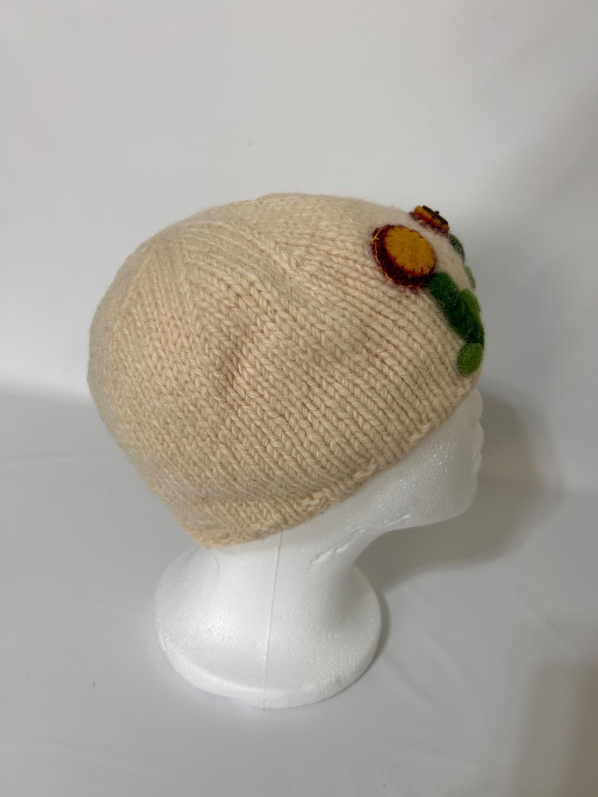 Ambler Mountain Floral Wool Hat Beanie Womens or Kids Embroidered - Thumbnail 9