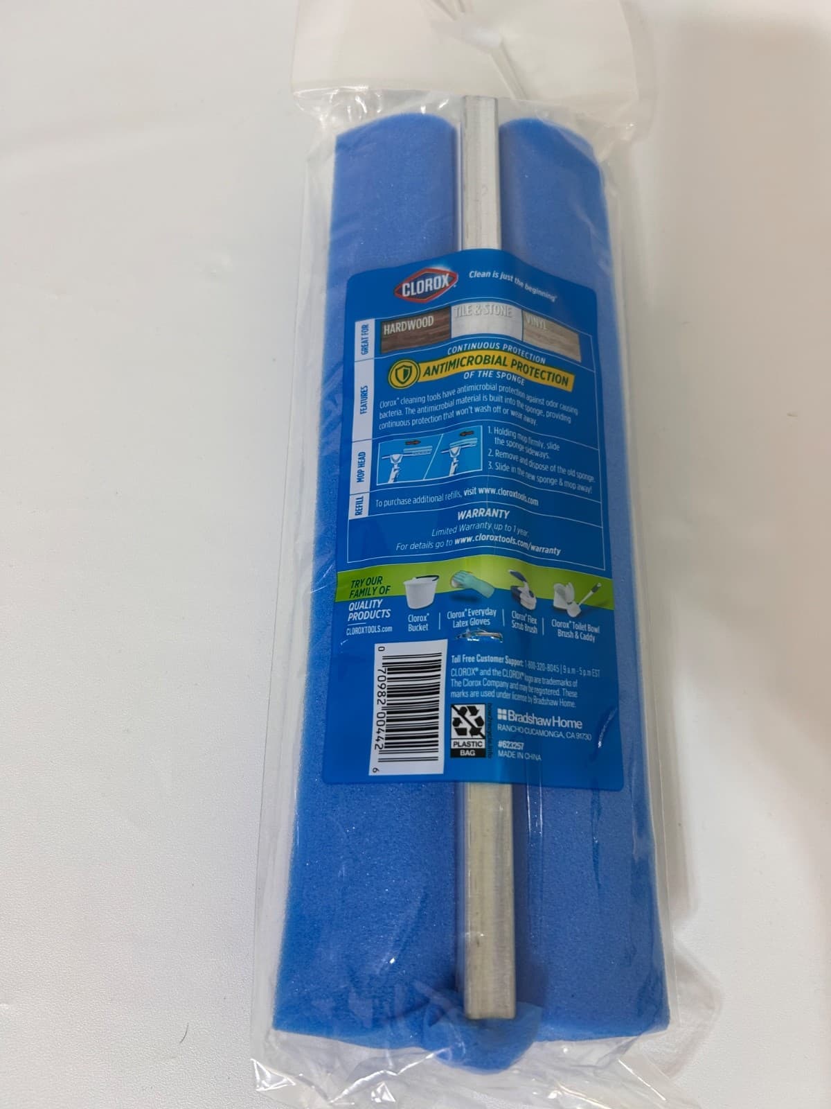 Clorox EZ ROLLER MOP REFILL New More Absorbent Antimicrobial Tile 10" SEALED - Thumbnail 2