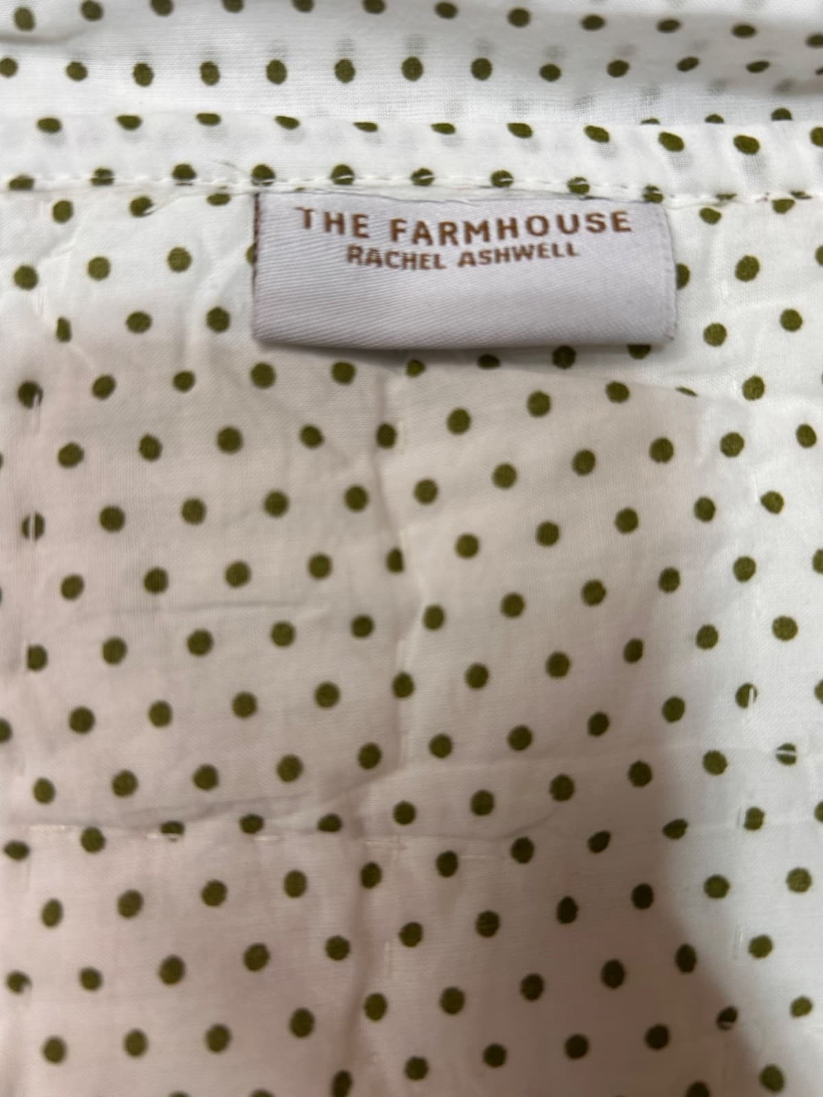 NWT The Farmhouse Christmas Tree Skirt Quilted Green Trees Rachel Ashwell - Thumbnail 7