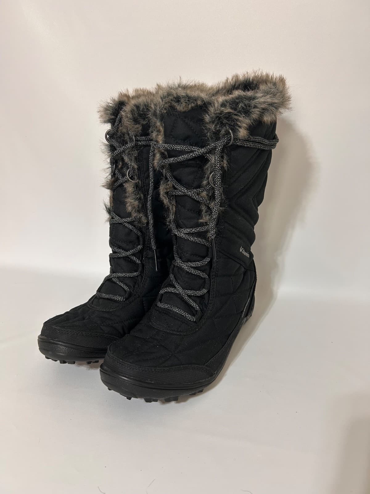 Columbia Women’s Minx Mid Black Snow Fur Winter Shoes Boot Size 7 EU 38 - Thumbnail 2