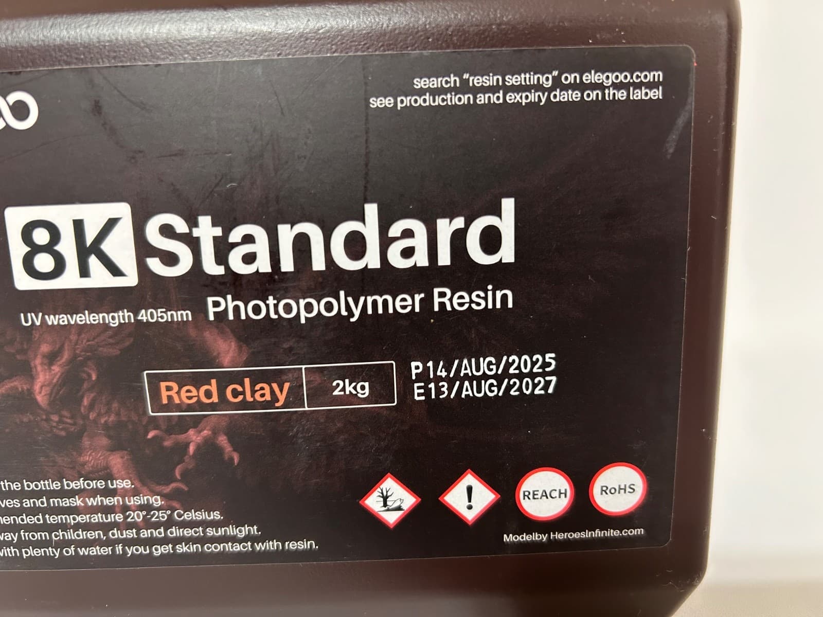 ELEGOO 8K Standard Resin for 3D Printing, Ultra Precision, 405nm Fast UV Curing - Thumbnail 3