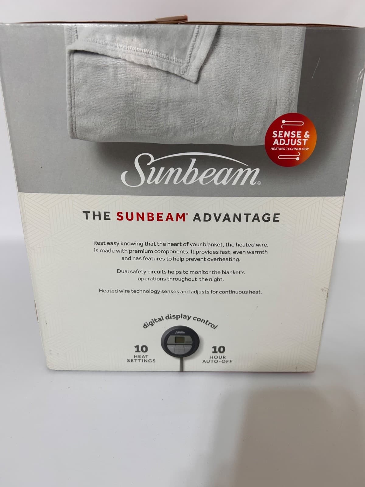 Sunbeam Heated Blanket Microplush 10 Heat Settings Size Full Burgundy - Thumbnail 3