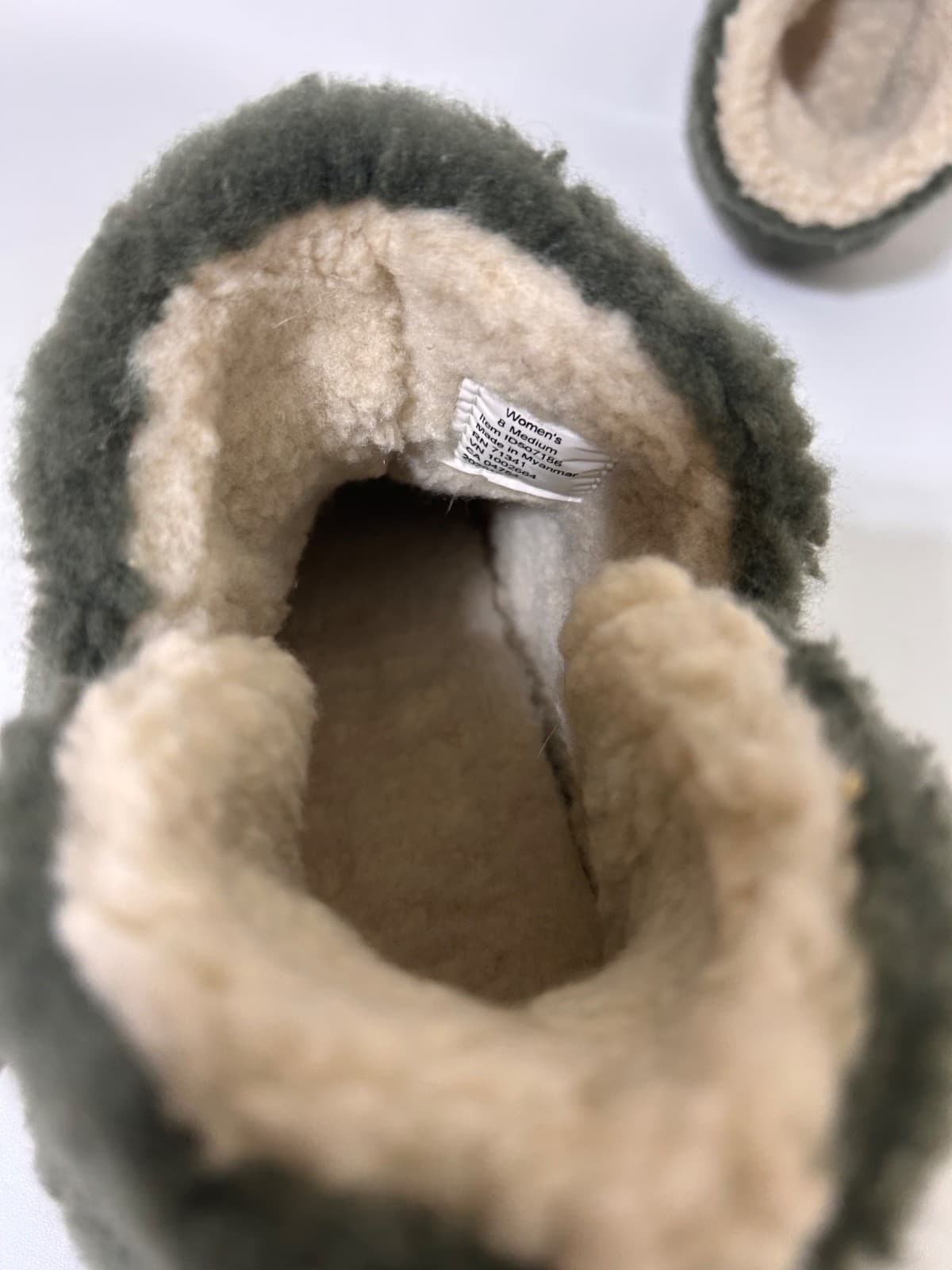 LL Bean Cozy Pile Monkey Fleece Slipper Booties Womens Size 8 - Thumbnail 4