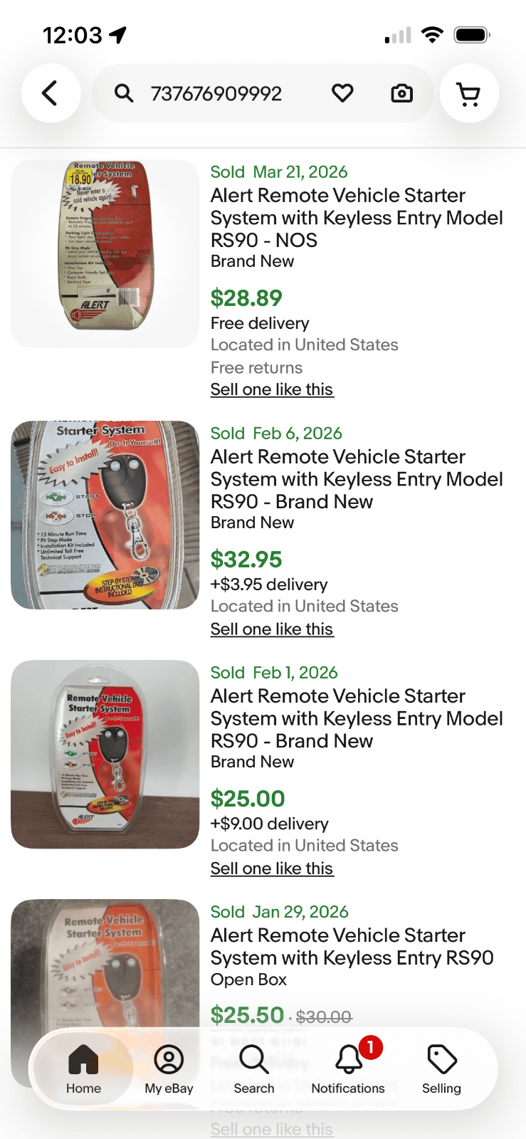 Alert Remote Vehicle Starter System with Keyless Entry Model RS90 - Brand New - Thumbnail 4