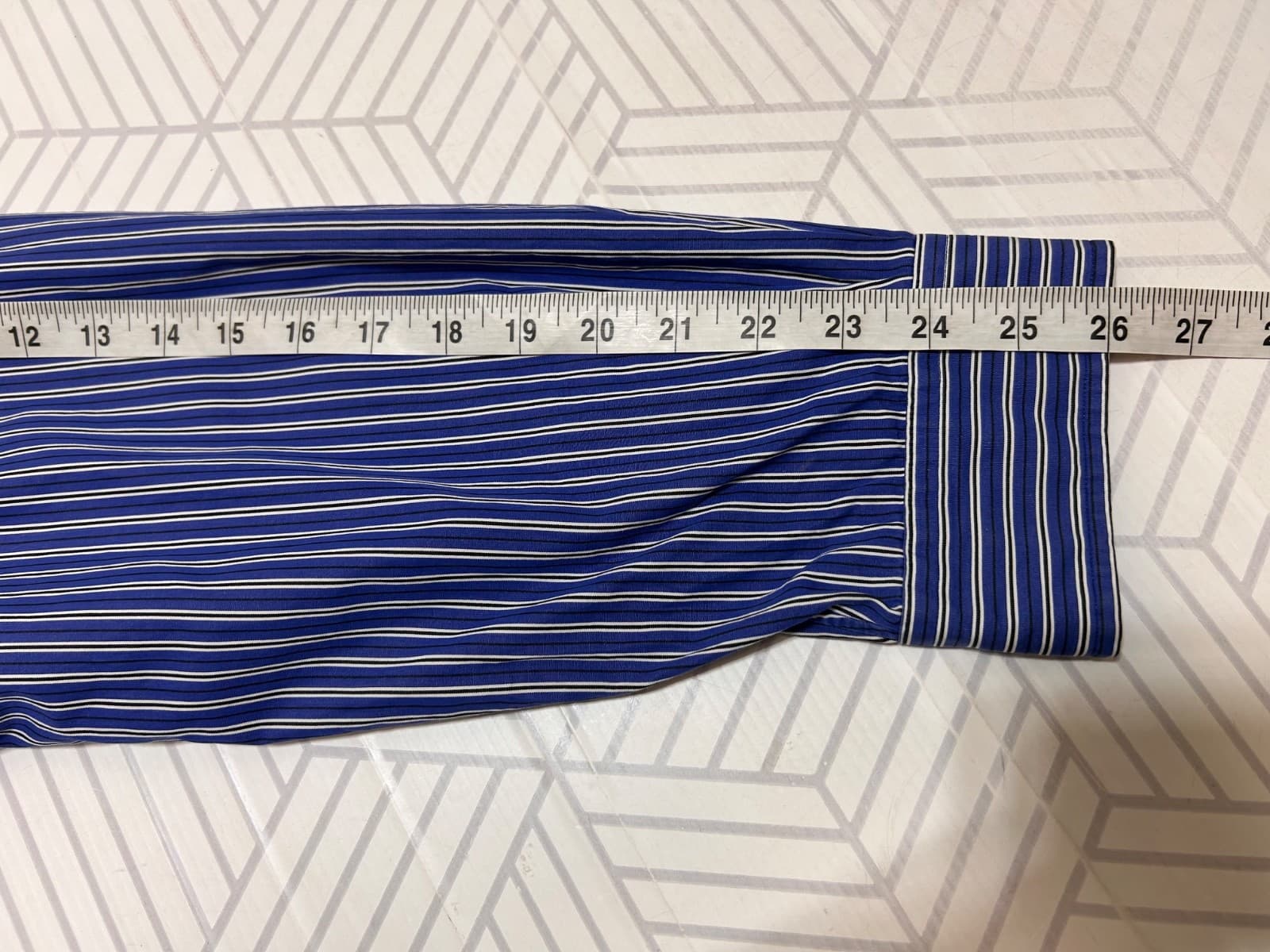 Ralph Lauren Mens size XL Striped Blue White Long Sleeve Button Up Shirt Pony d - Thumbnail 6
