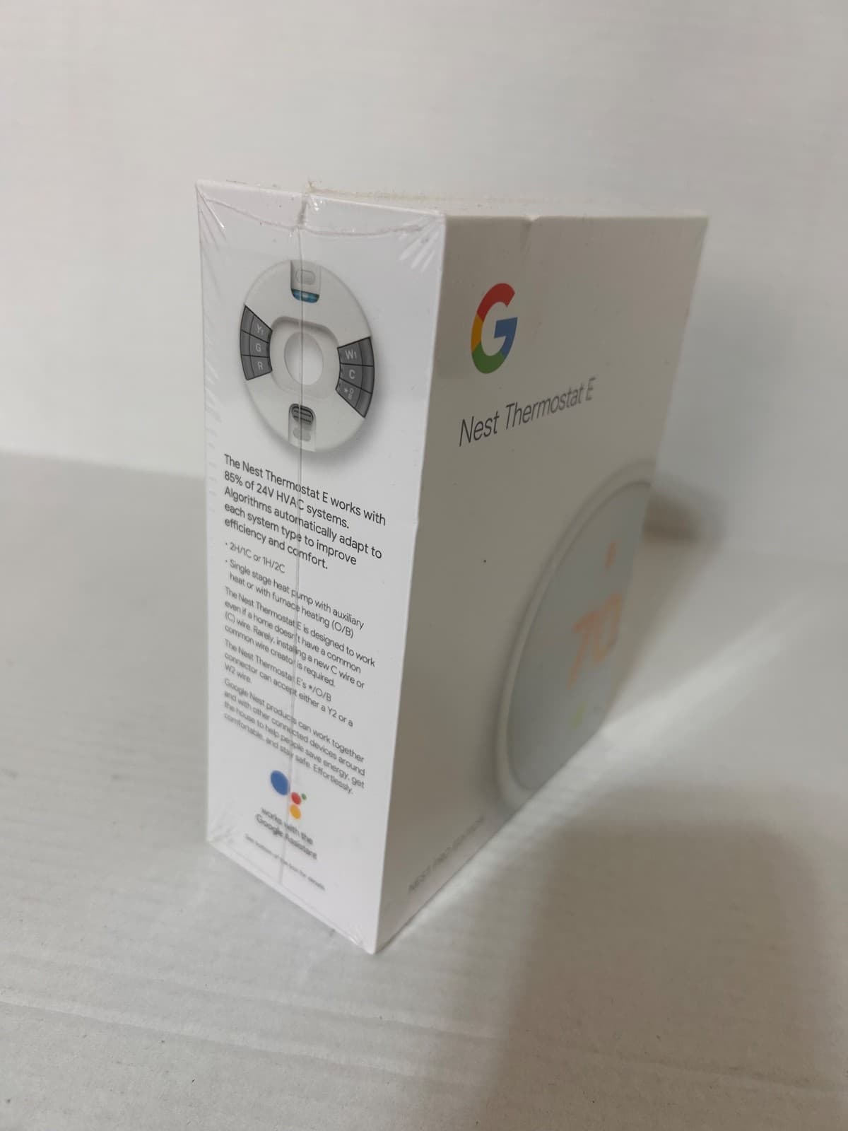 Complete Kit Google Nest T4001ES Nest Thermostat E Smart - White T4000ES Seale - Thumbnail 2