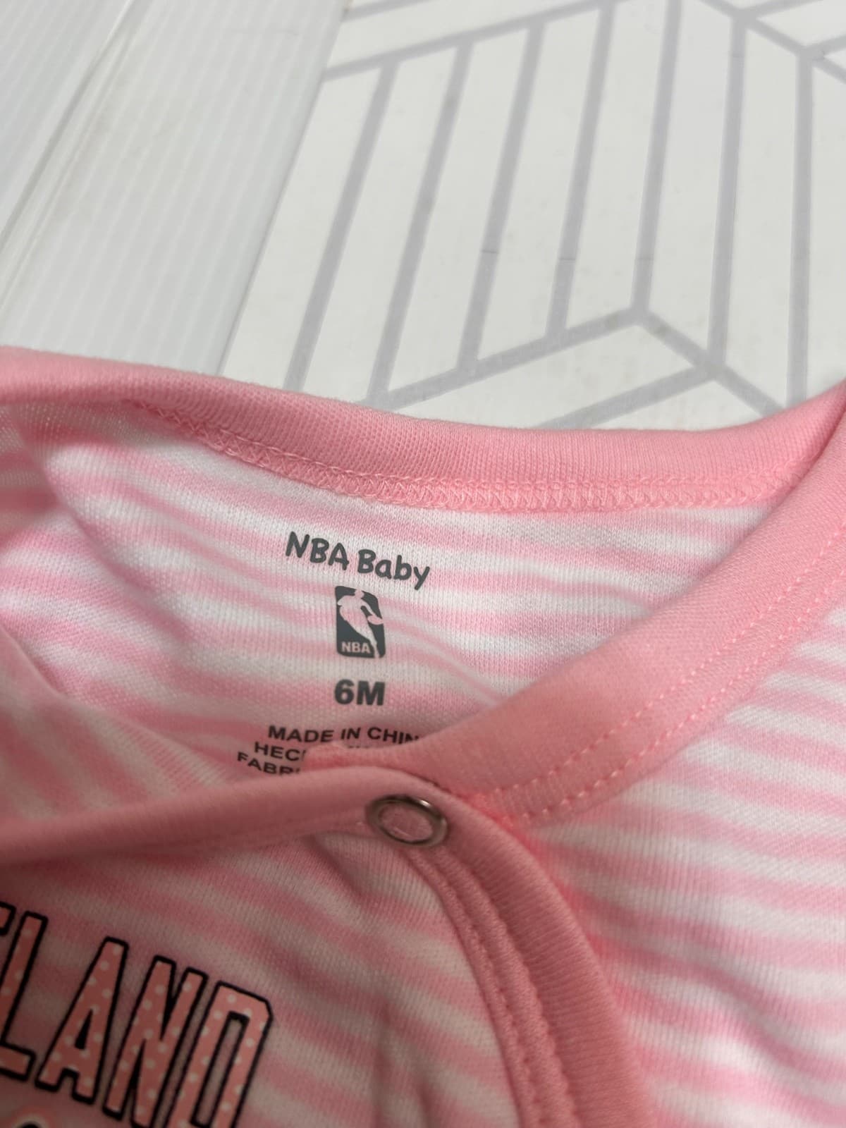 NWT Portland Trailblazers NBA Baby Girl Bodysuits Size 6 Months Set 2 PJ Pink j - Thumbnail 8