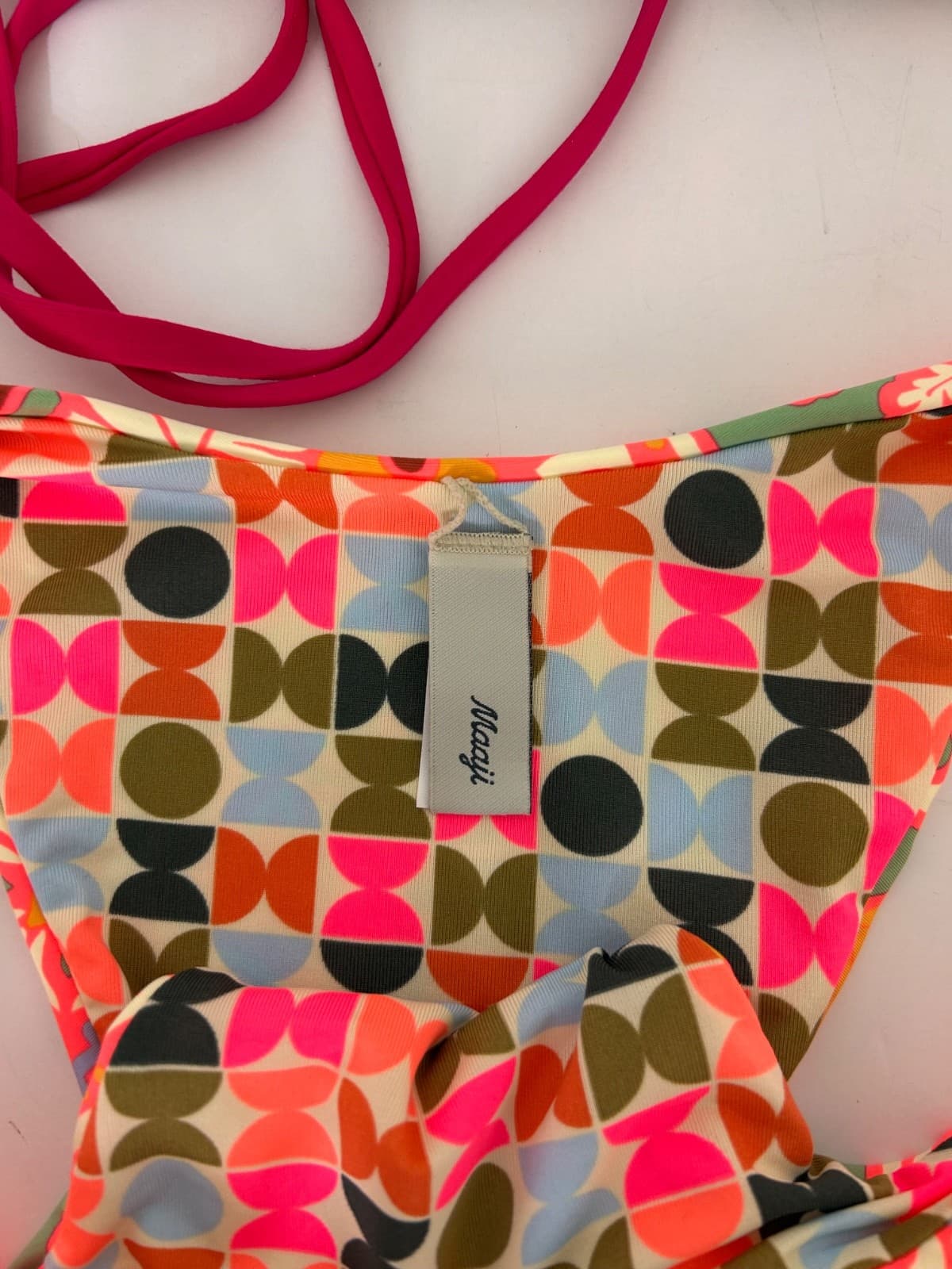 NWOT Maaji Triangle Kaleidescope Splenia Bikini Bottom Swim Size M Geo - Thumbnail 3