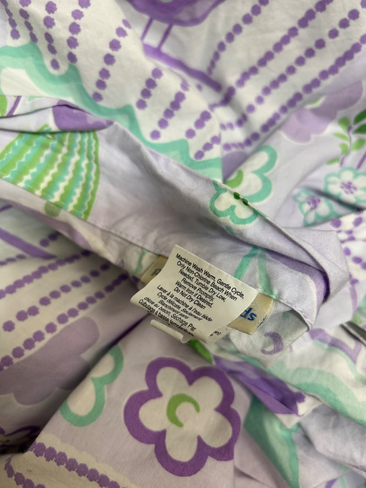 POTTERY BARN KIDS Bird Duvet Cover Lavender Girls Birdcage Floral Twin Flora - Thumbnail 7