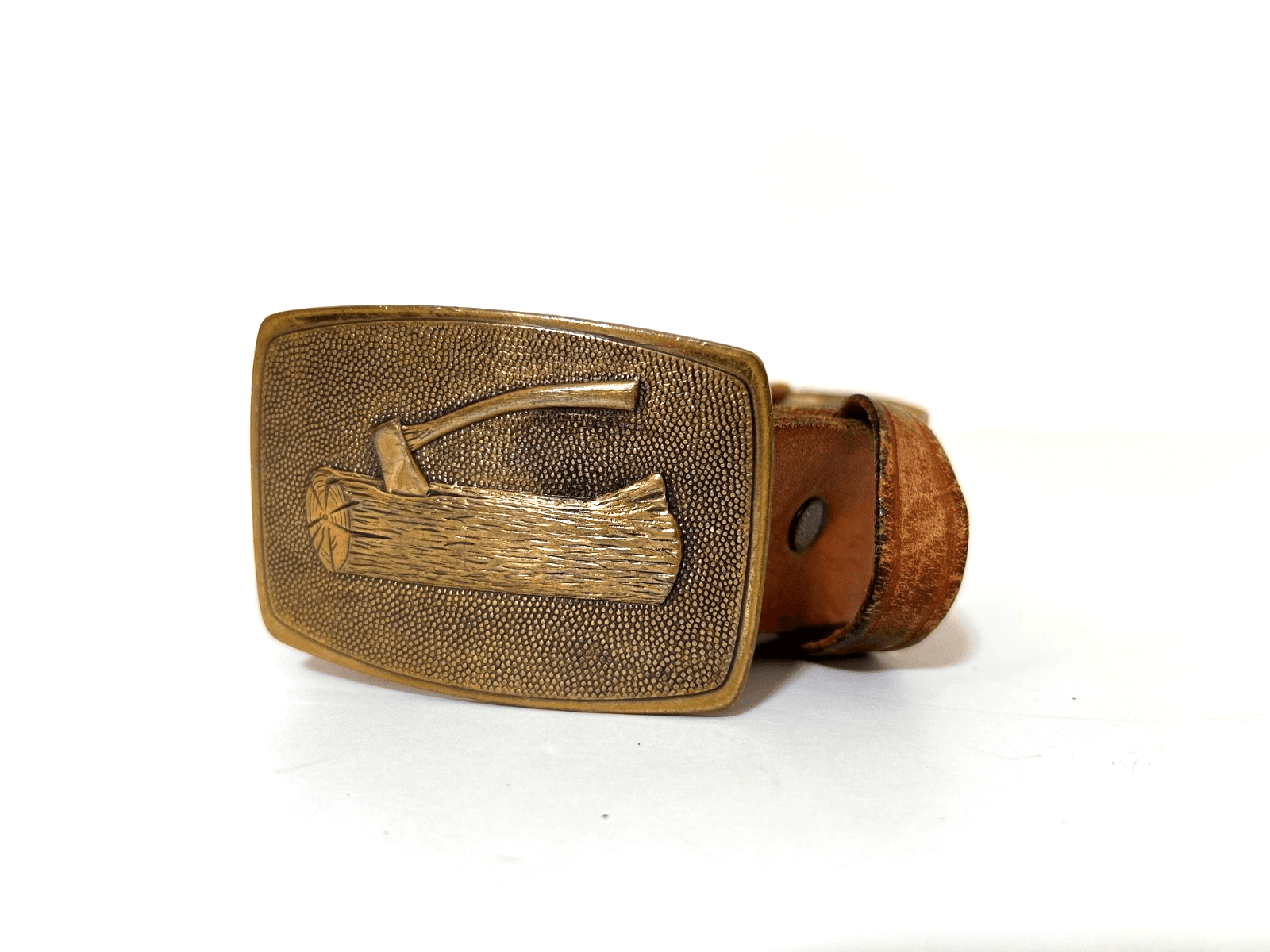 Tool Craft Top Grain Cowhide Leather Carved Tooled Belt Size 40 Brass Buckle - Thumbnail 2