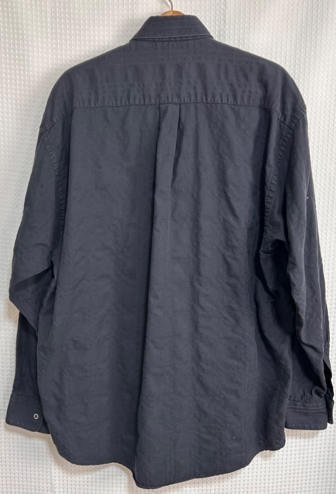 Burberry London Shirt Mens size XL Black Textured Button Up Casual v - Thumbnail 2
