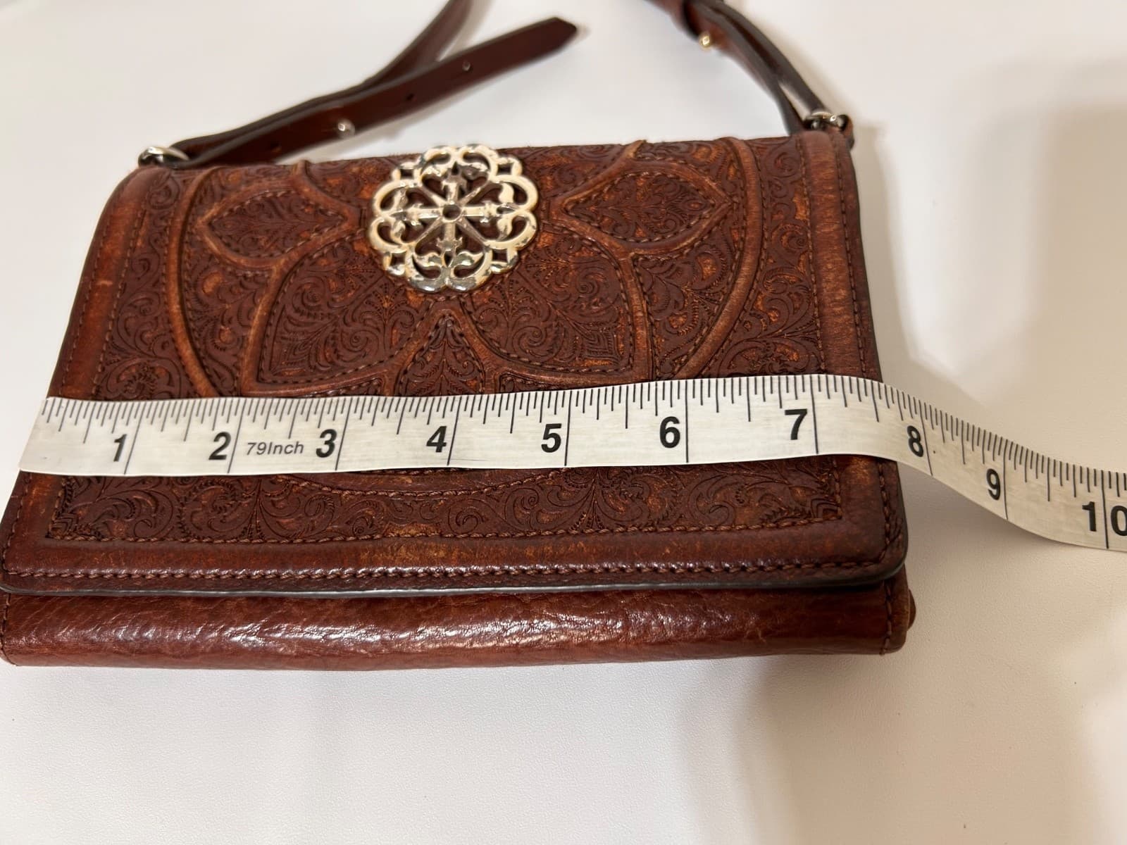 BRIGHTON FERRARA DAHLIA MYSTIQUE FLOWER Organizer Crossbody Wallet Bag - Thumbnail 11
