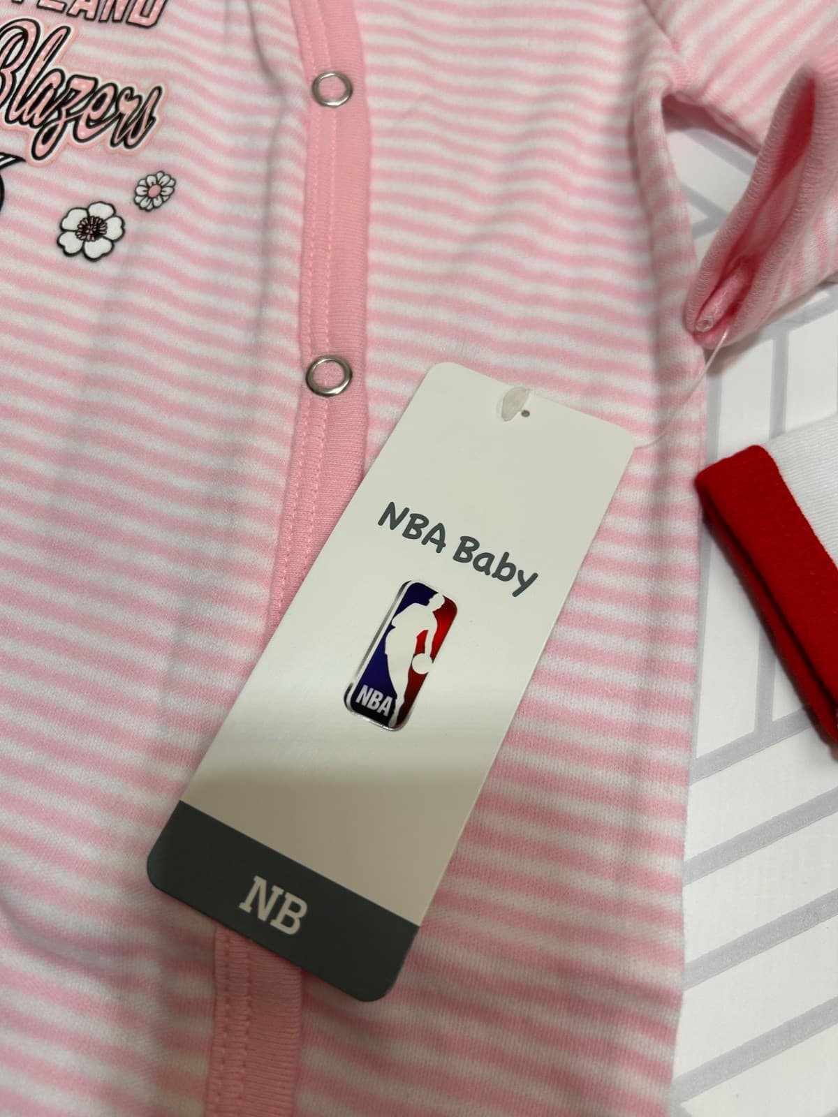 NWT Portland Trailblazers NBA Baby Girl Bodysuits Size 6 Months Set 2 PJ Pink j - Thumbnail 7