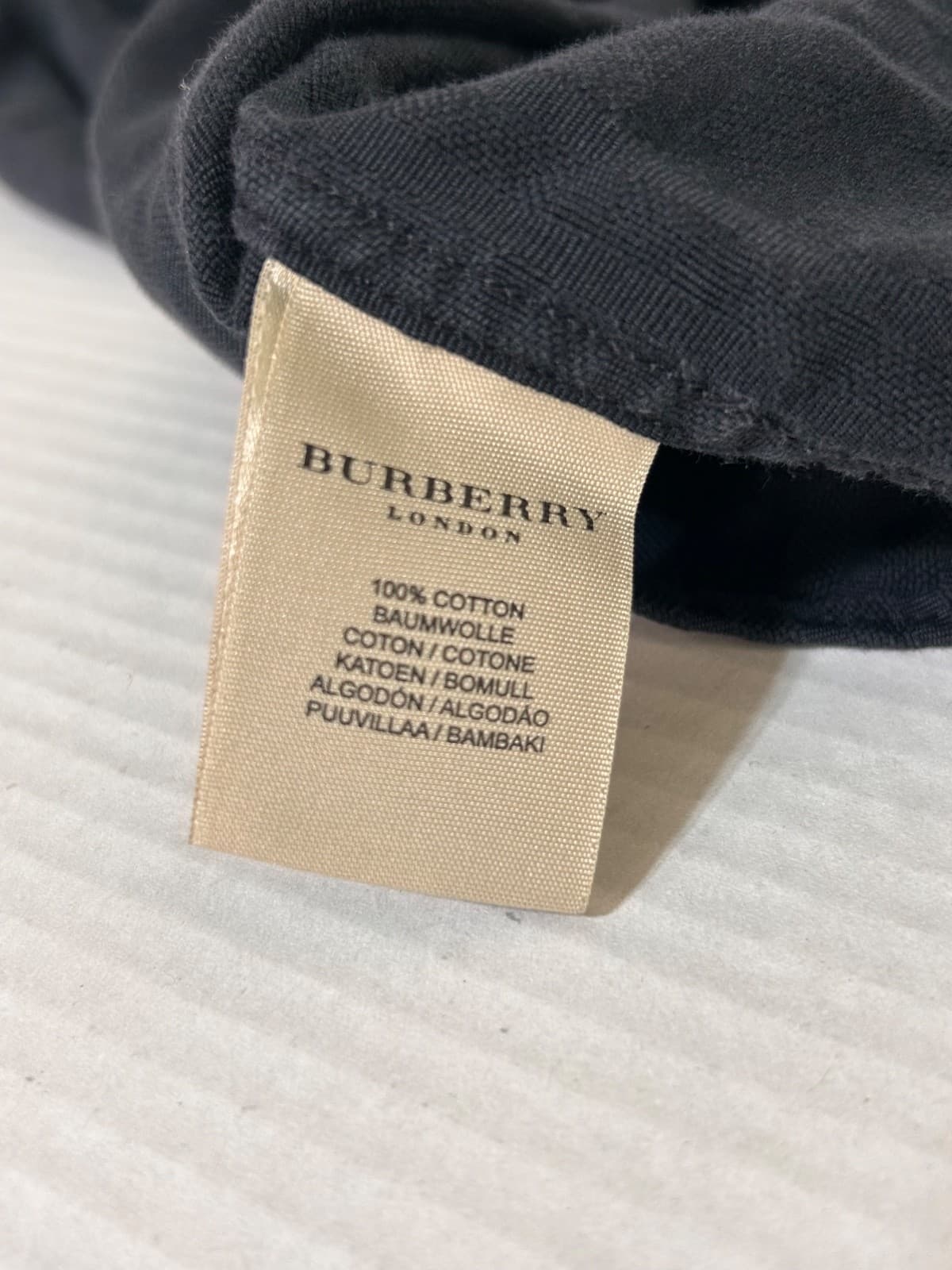 Burberry London Shirt Mens size XL Black Textured Button Up Casual v - Thumbnail 6