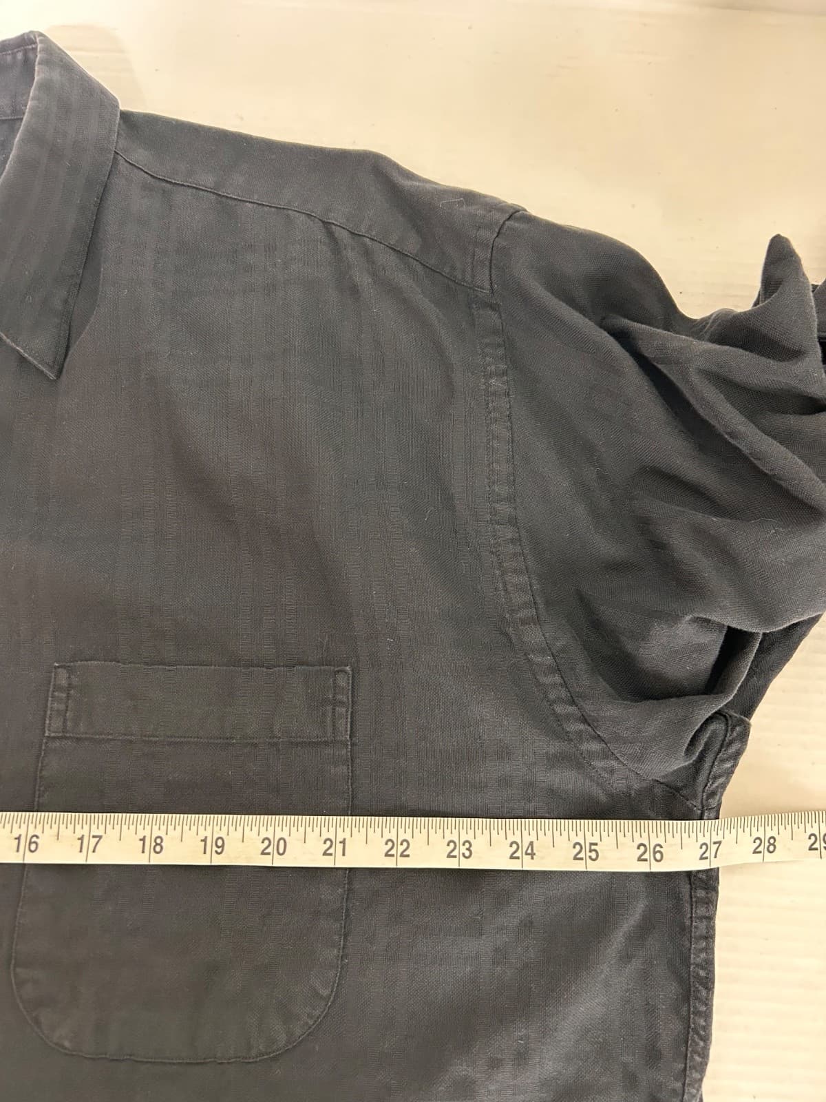Burberry London Shirt Mens size XL Black Textured Button Up Casual v - Thumbnail 8