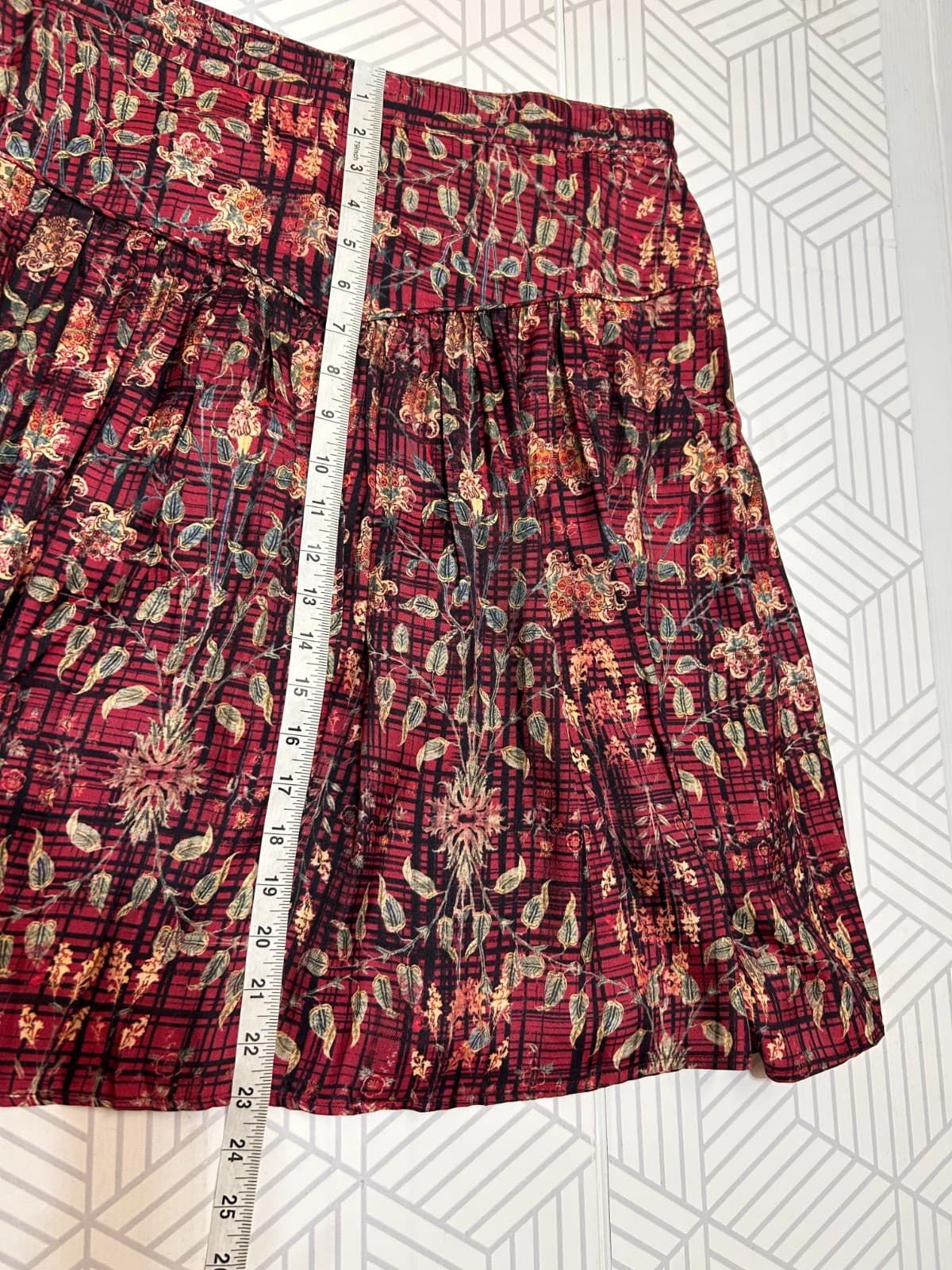 Peruvian Connection Size 14 XL Visc Silk Blend Pockets A Line Skirt Gorgeous c - Thumbnail 6