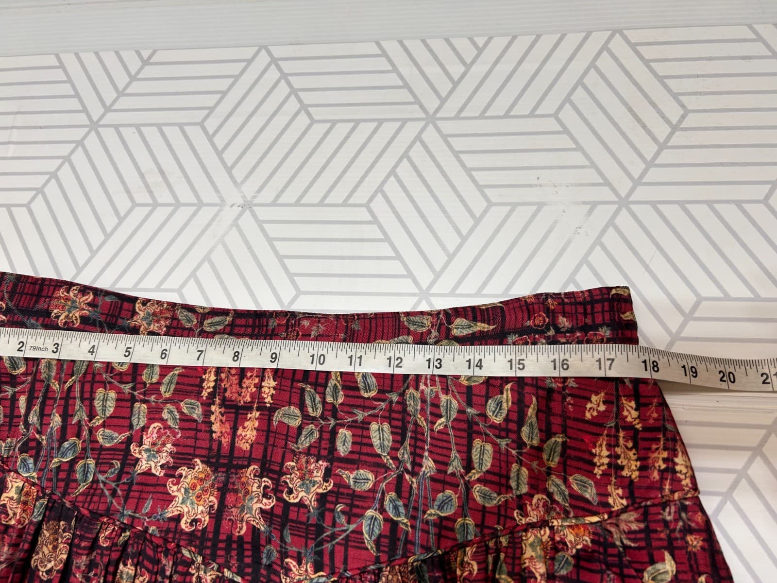 Peruvian Connection Size 14 XL Visc Silk Blend Pockets A Line Skirt Gorgeous c - Thumbnail 7
