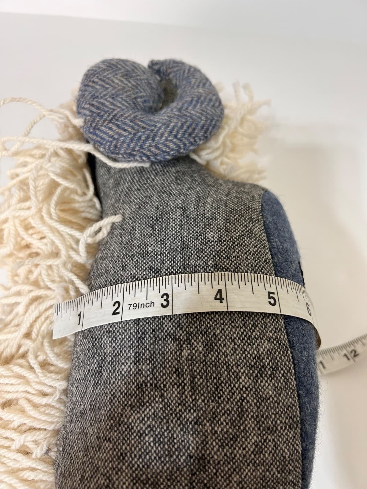 Jeans of Donegal Handmade Tweed Stuffed Ram Sheep Folk Art WOOL Irish Plush - Thumbnail 9