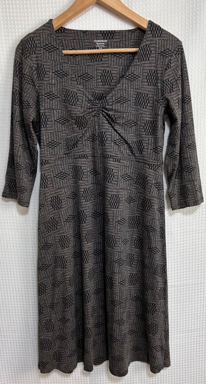 Toad&Co Rosalinda Midi Athletic Dress size M Organic Cotton Granola v - Thumbnail 9