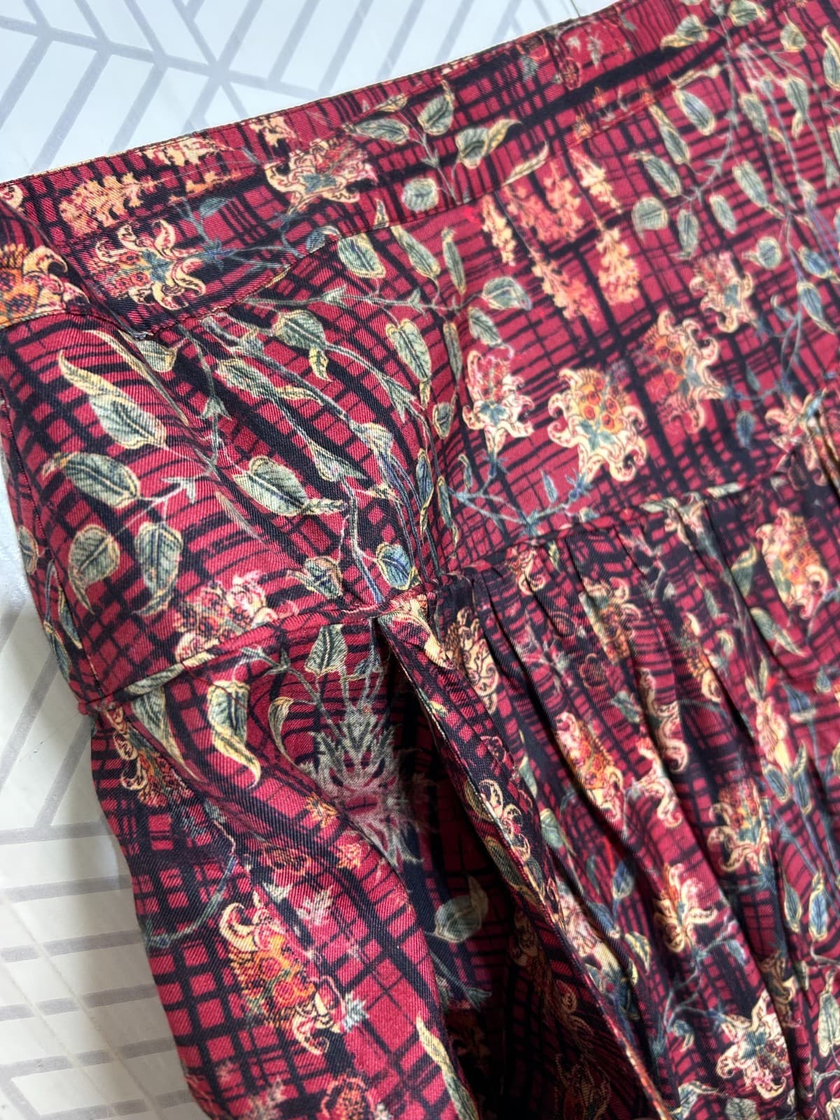Peruvian Connection Size 14 XL Visc Silk Blend Pockets A Line Skirt Gorgeous c - Thumbnail 11