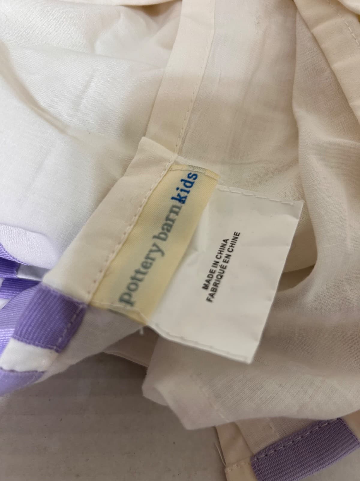 Pottery Barn Lavender Flowers Butterfly Crib Fitted Sheet Skirt Baby Gabrielle - Thumbnail 6