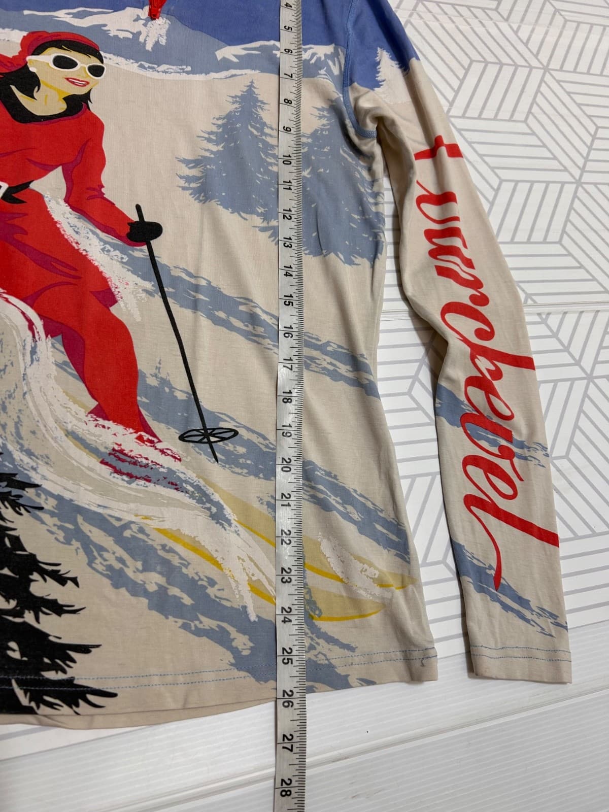 Neve Women's size Small Silk Merino Wool Base Layer Top Retro Skier Apres Ski a1 - Thumbnail 6