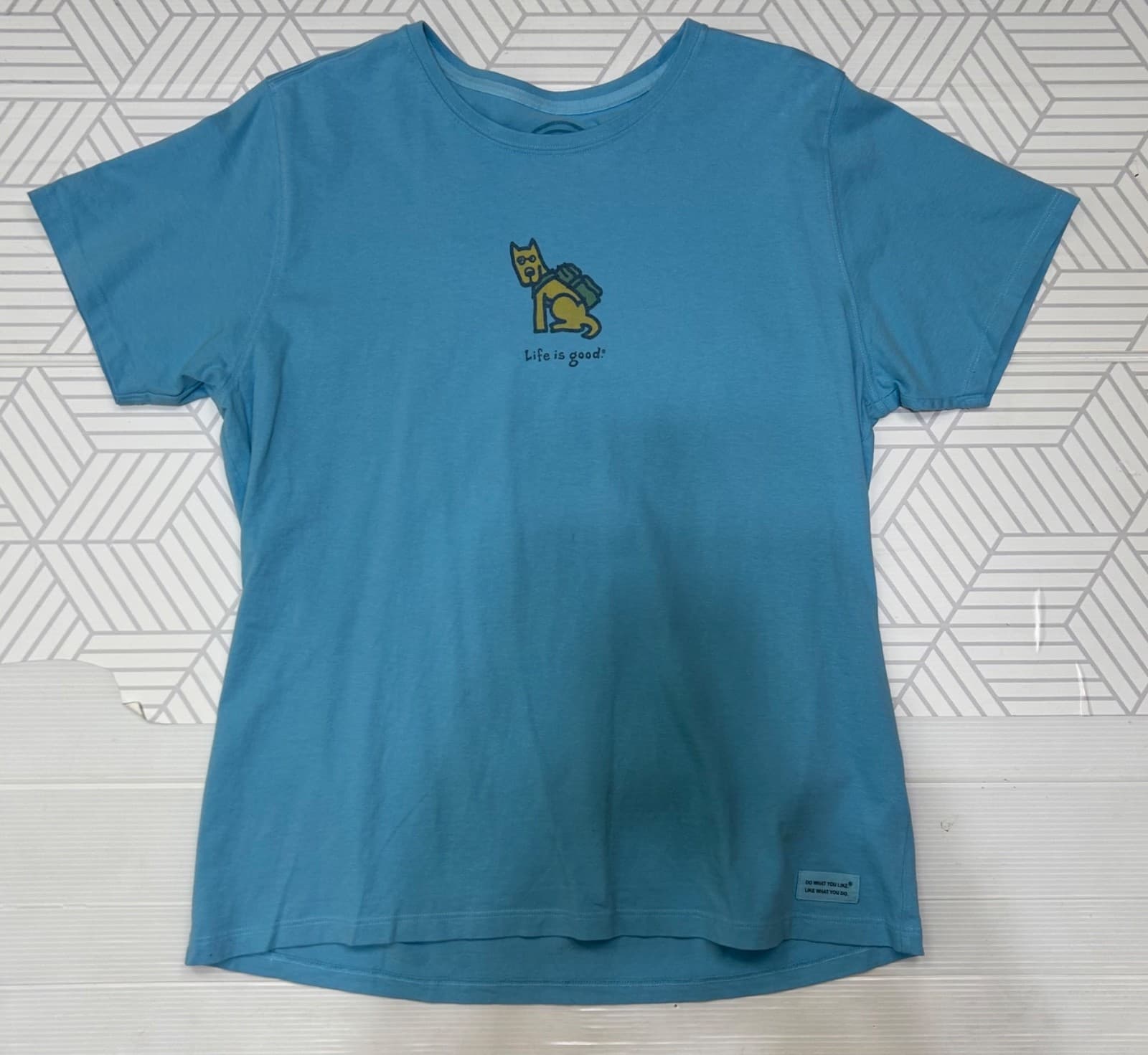Lot of 4 Women's size Large Life is Good Tees Crew T-shirts Bike Jake Dog g - Thumbnail 5