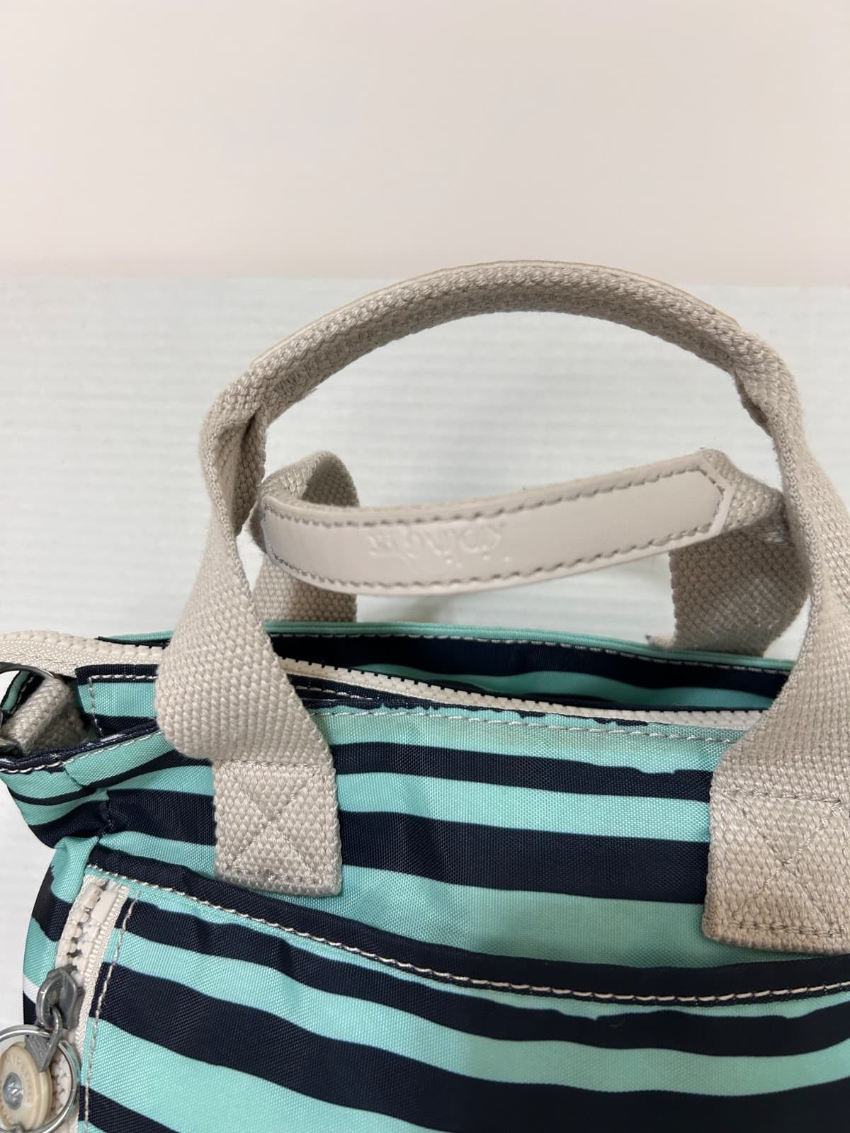 Vintage Y2K Kipling Crossbody or Shoulder Bag Purse Small Blue Navy Monkey - Thumbnail 9