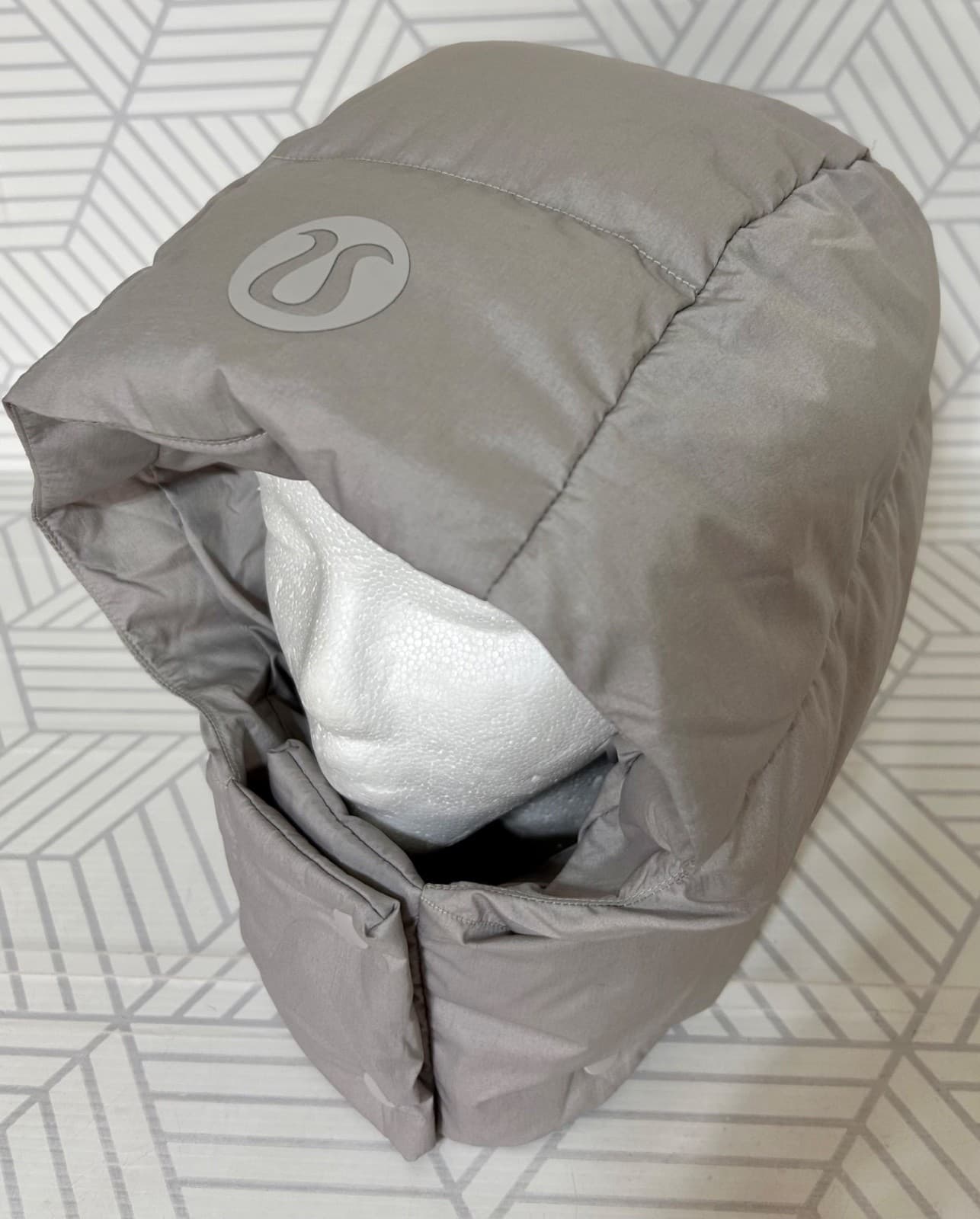 Lululemon Gray Replacement Wunder Puff Jacket Vest Hood Only - Thumbnail 3
