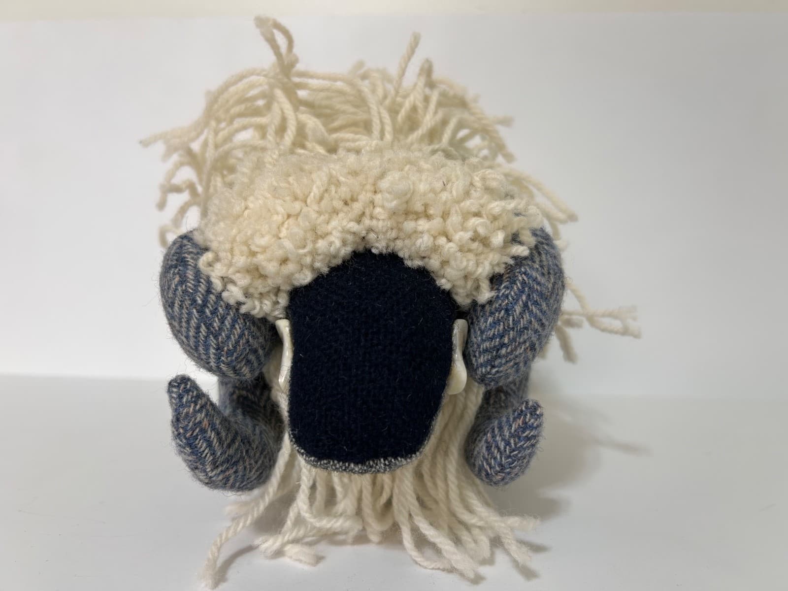 Jeans of Donegal Handmade Tweed Stuffed Ram Sheep Folk Art WOOL Irish Plush - Thumbnail 6