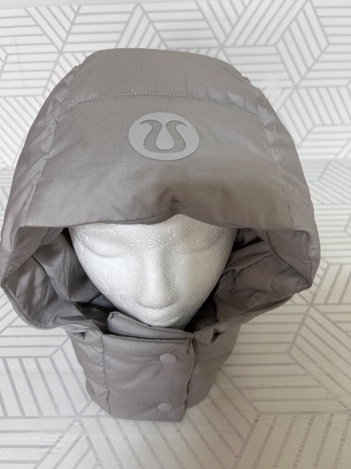 Lululemon Gray Replacement Wunder Puff Jacket Vest Hood Only - Thumbnail 8