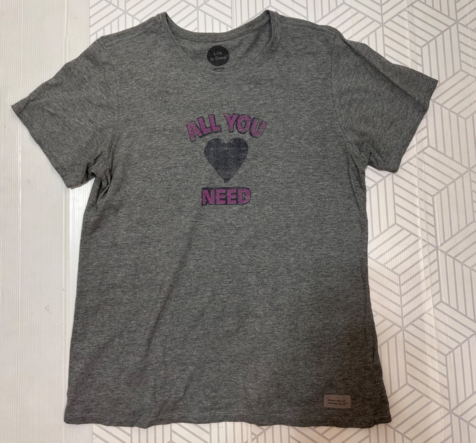 Lot of 4 Women's size Large Life is Good Tees Crew T-shirts Bike Jake Dog g - Thumbnail 2