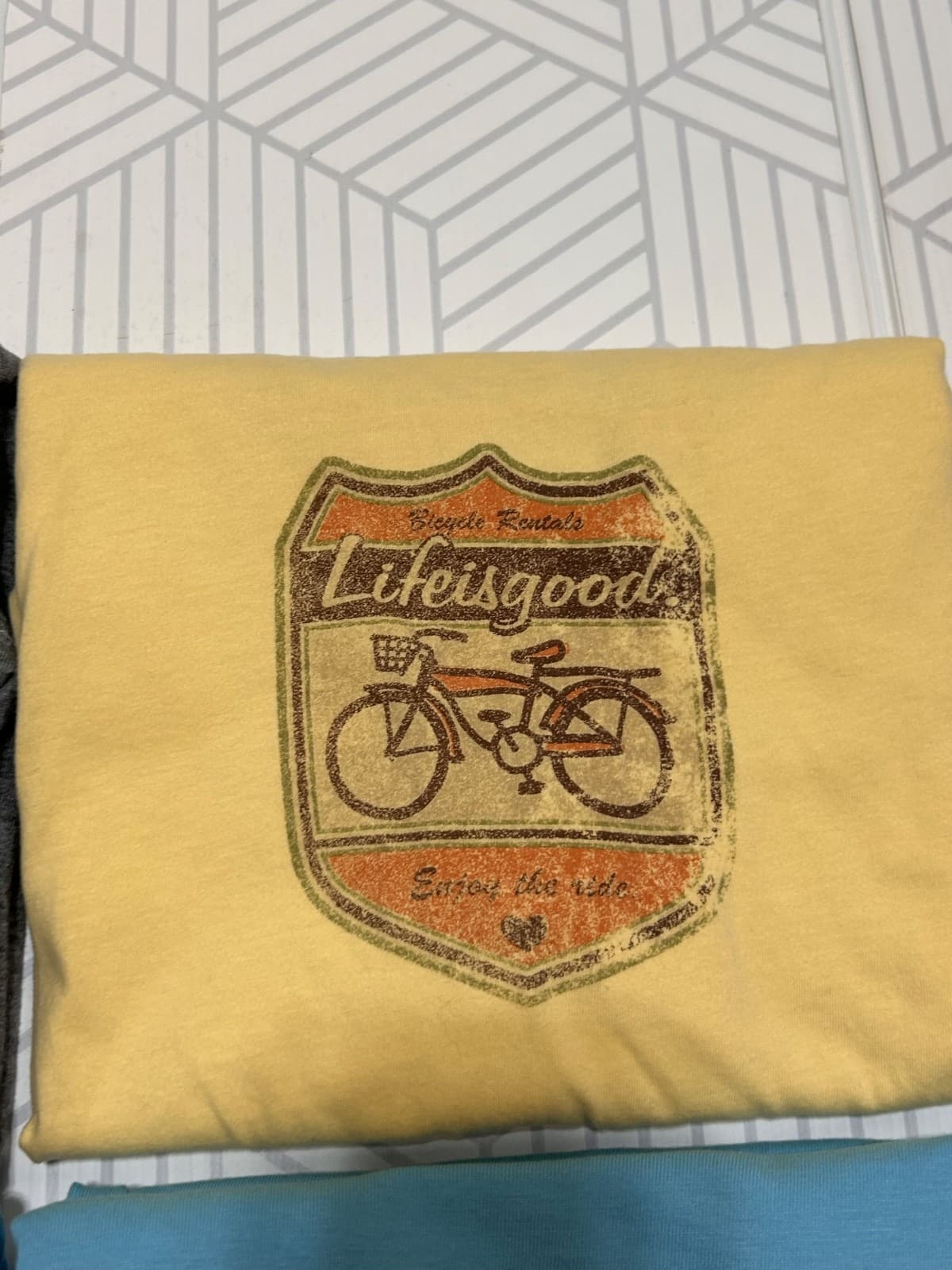 Lot of 4 Women's size Large Life is Good Tees Crew T-shirts Bike Jake Dog g - Thumbnail 7