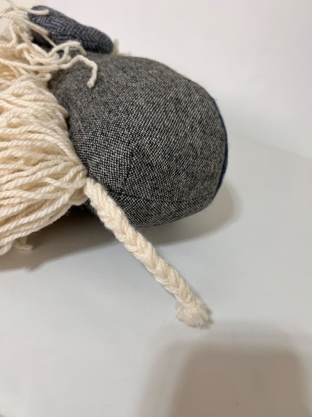 Jeans of Donegal Handmade Tweed Stuffed Ram Sheep Folk Art WOOL Irish Plush - Thumbnail 12